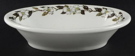 Northern Dogwood White 9" Oval Vegetable Bowl