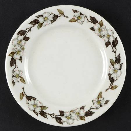 Northern Dogwood White Bread & Butter Plate