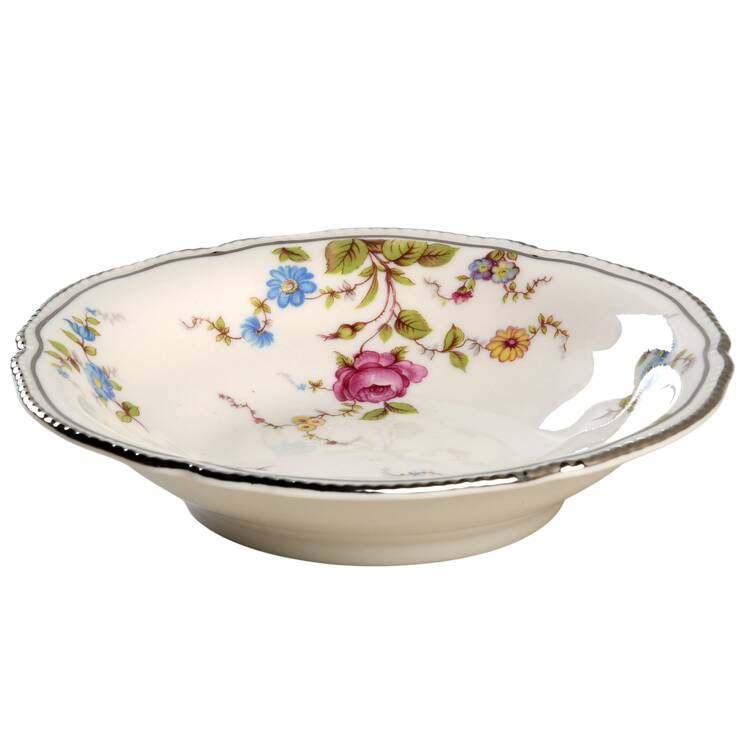 Sunnyvale Platinum (Platinum Trim) Fruit/Dessert (Sauce) Bowl