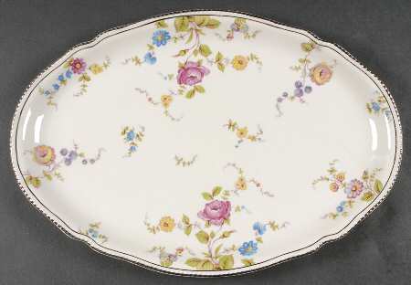 Sunnyvale Platinum (Platinum Trim) 15" Oval Serving Platter
