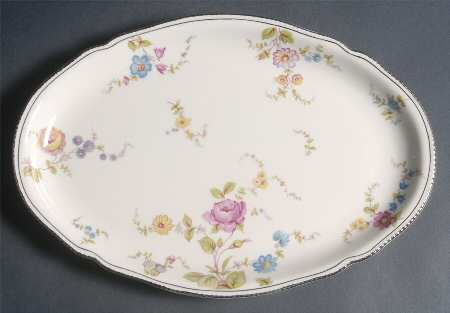 Sunnyvale Platinum (Platinum Trim) 13" Oval Serving Platter