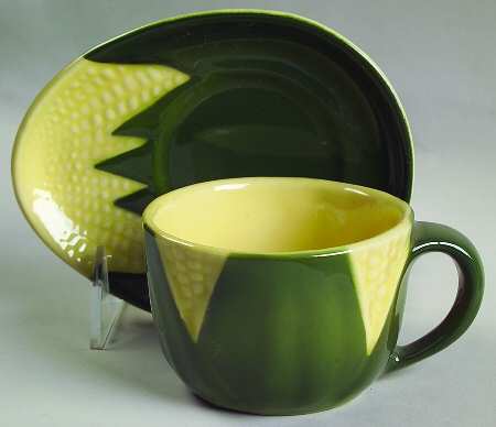 Corn Queen Flat Cup & Saucer Set