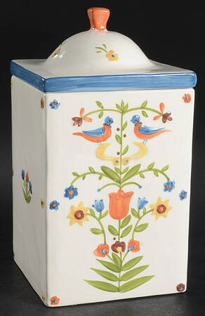 Bird In Hand Large Canister & Lid