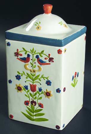 Bird In Hand Medium Canister & Lid