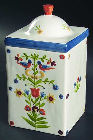 Bird In Hand Small Canister & Lid