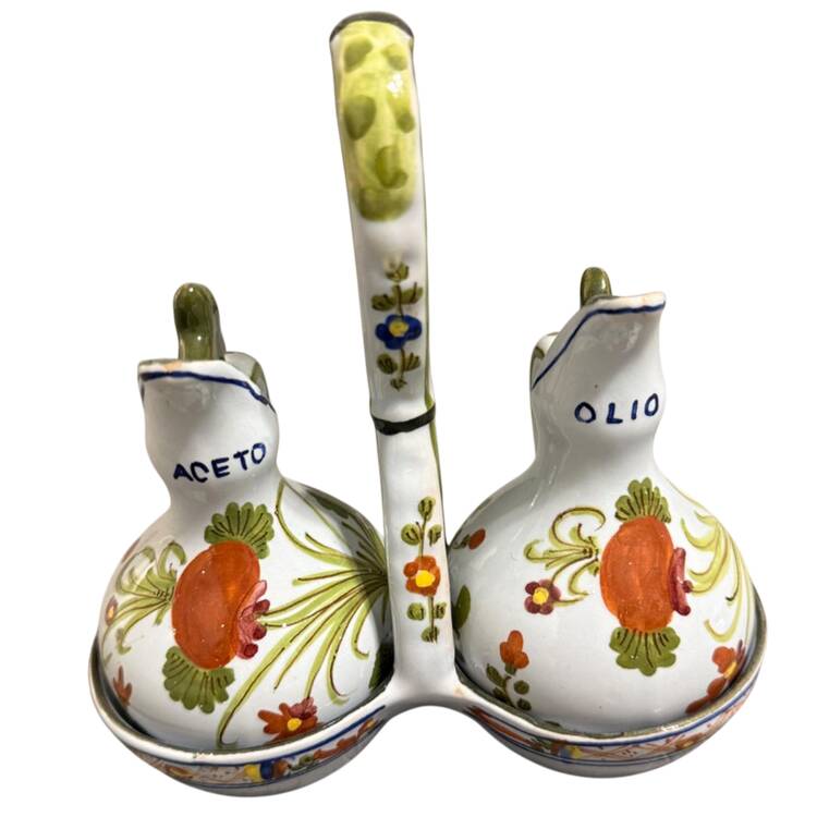 Carnation Vinegar and Oil Tray Set