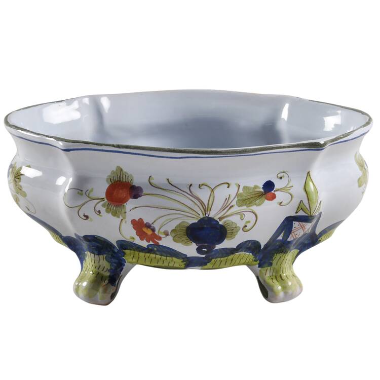 Carnation Large Footed Oval Bowl