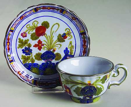 Carnation Flat Demitasse Cup & Saucer Set