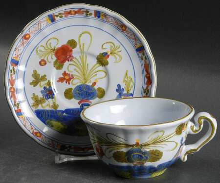 Carnation Footed Cup & Saucer Set