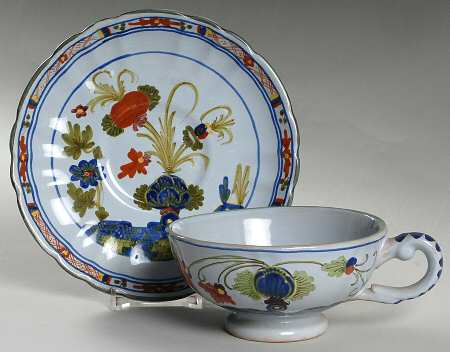 Carnation Footed Cup & Saucer Set