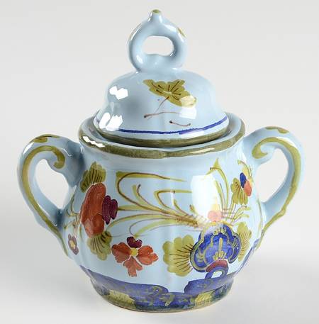 Carnation Sugar Bowl & Lid
