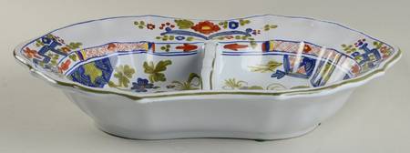Carnation 13" Oval Divided Vegetable Bowl