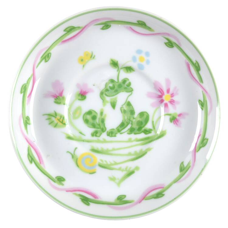Frog Bouquet Saucer for Demitasse Cup