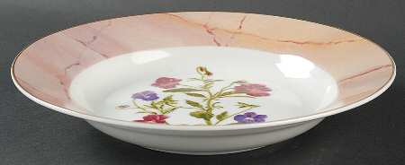 Irish Garden Large Rim Soup Bowl