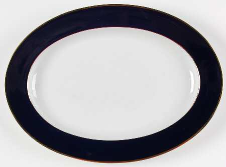 King Frederick Cobalt Blue 14" Oval Serving Platter