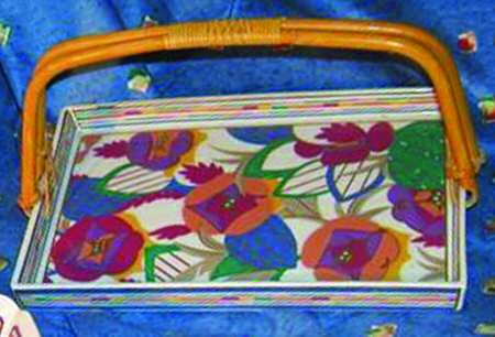 Limelight 10" Rectangle Tray with Reed Handle