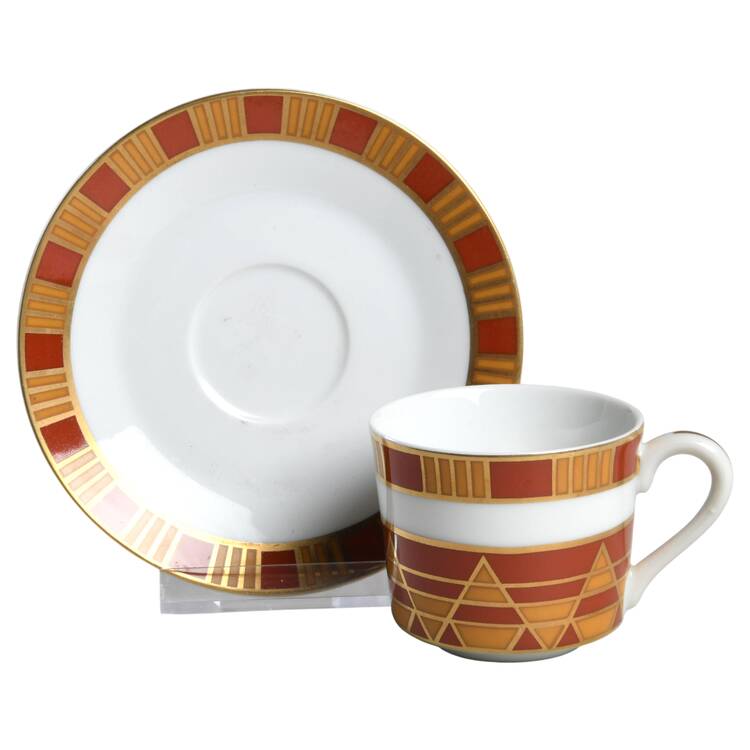 Lotus Flat Demitasse Cup & Saucer Set