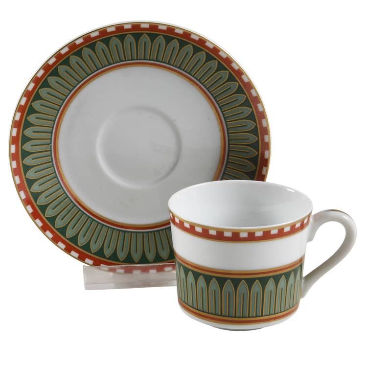 Mazarine Flat Demitasse Cup & Saucer Set