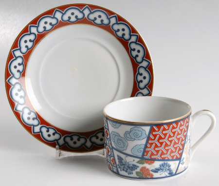 Mikado Flat Cup & Saucer Set