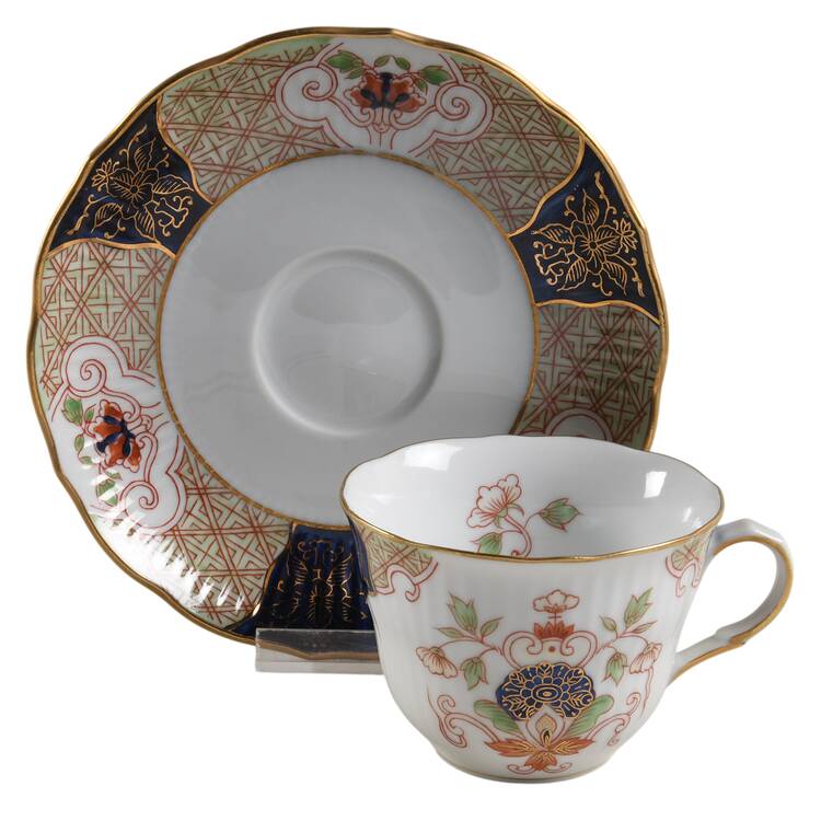 Oriental Garden Flat Cup & Saucer Set