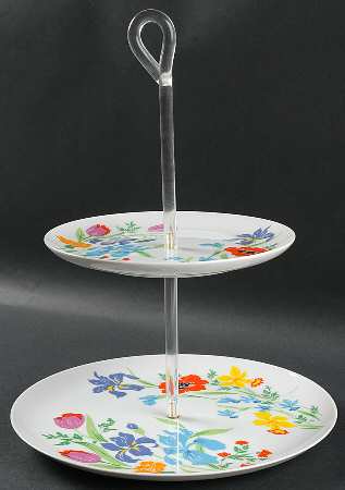 Primavera 2 Tiered Serving Tray (Dinner & Salad Plate)