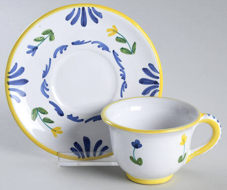 Printemps Footed Demitasse Cup & Saucer Set