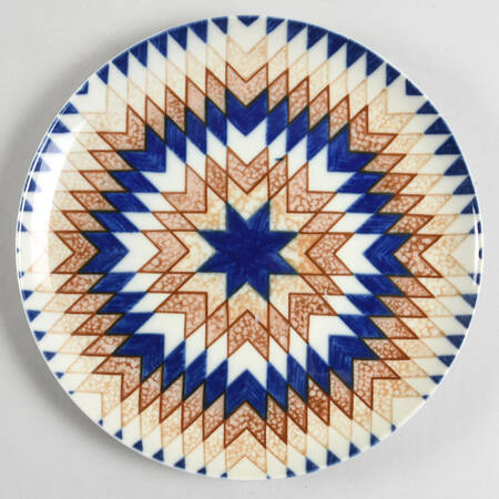 Santa Fe (Blue & Rust) Salad Plate