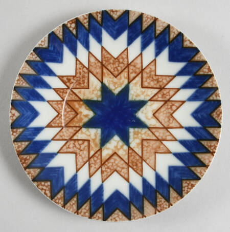 Santa Fe (Blue & Rust) Saucer