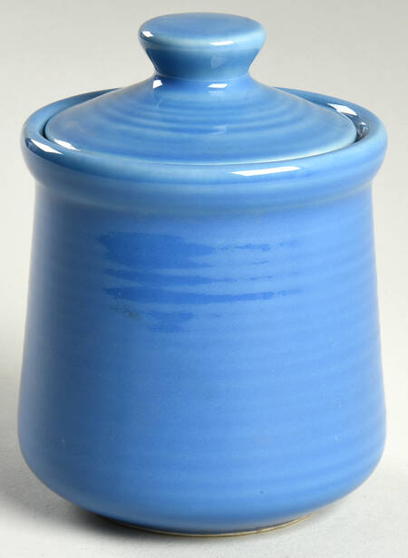 Carnivale Medium Blue Sugar Bowl & Lid