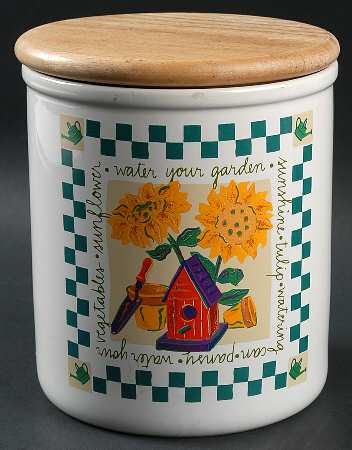 Country Garden Large Canister & Lid