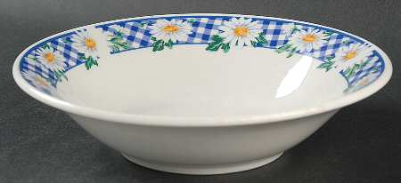 Gingham Daisy Coupe Soup Bowl