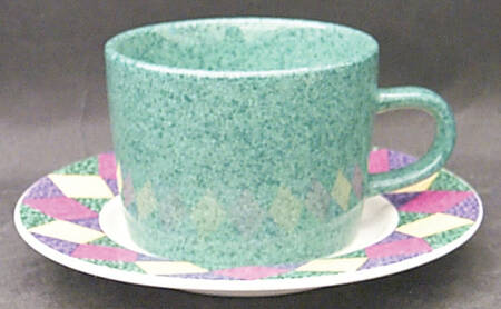 Harlequin Flat Cup & Saucer Set