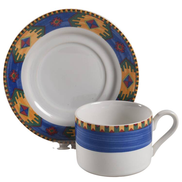 Horizon Flat Cup & Saucer Set