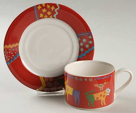 Kiva Flat Cup & Saucer Set