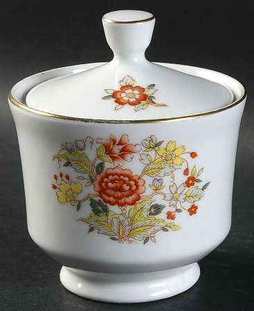 Oriental Garden Sugar Bowl & Lid