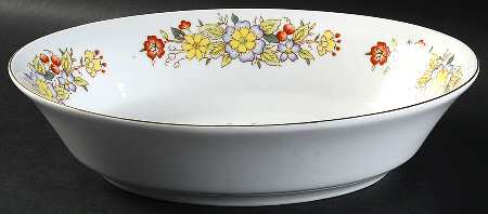 Oriental Garden 10" Oval Vegetable Bowl