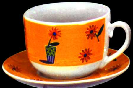 Pop Images Flat Cup & Saucer Set