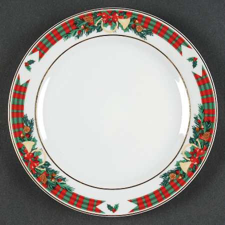 Tartan Christmas Salad Plate