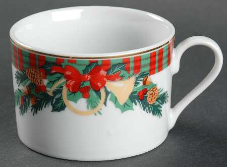 Tartan Christmas Flat Cup