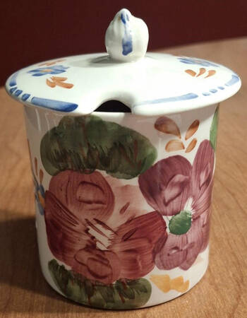 Belle Fiore Mustard Jar & Lid