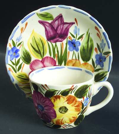 Belle Fiore Flat Demitasse Cup & Saucer Set