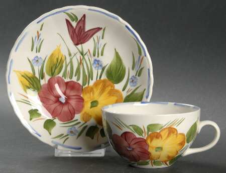 Belle Fiore Flat Cup & Saucer Set