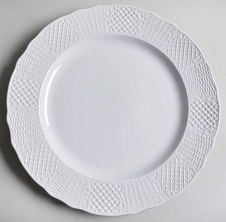 Marlborough (Embossed Wicker Lattice Rim) 13" Chop Plate (Round Platter)
