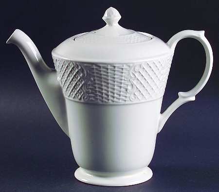 Marlborough (Embossed Wicker Lattice Rim) Coffee Pot & Lid