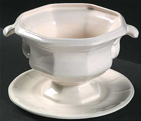 Museum White Open Sauce Boat