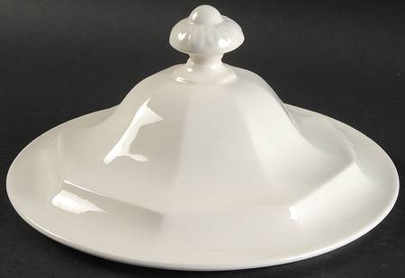 Museum White Lid for Round Vegetable