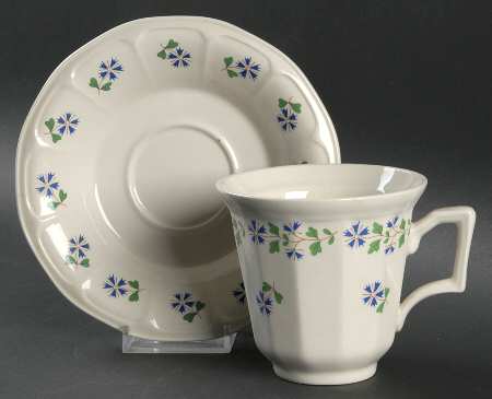 Periwinkle Flat Cup & Saucer Set