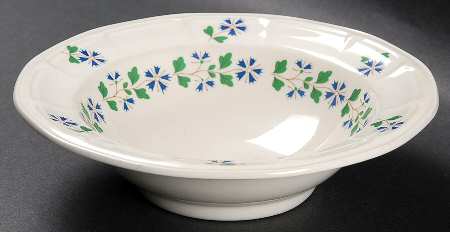 Periwinkle Rim Fruit/Dessert (Sauce) Bowl