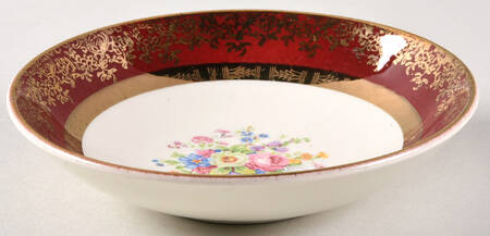 Aristocrat Maroon (Floral Center) Fruit/Dessert (Sauce) Bowl