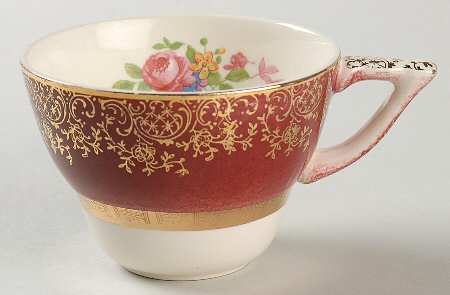 Aristocrat Maroon (Floral Center) Flat Cup